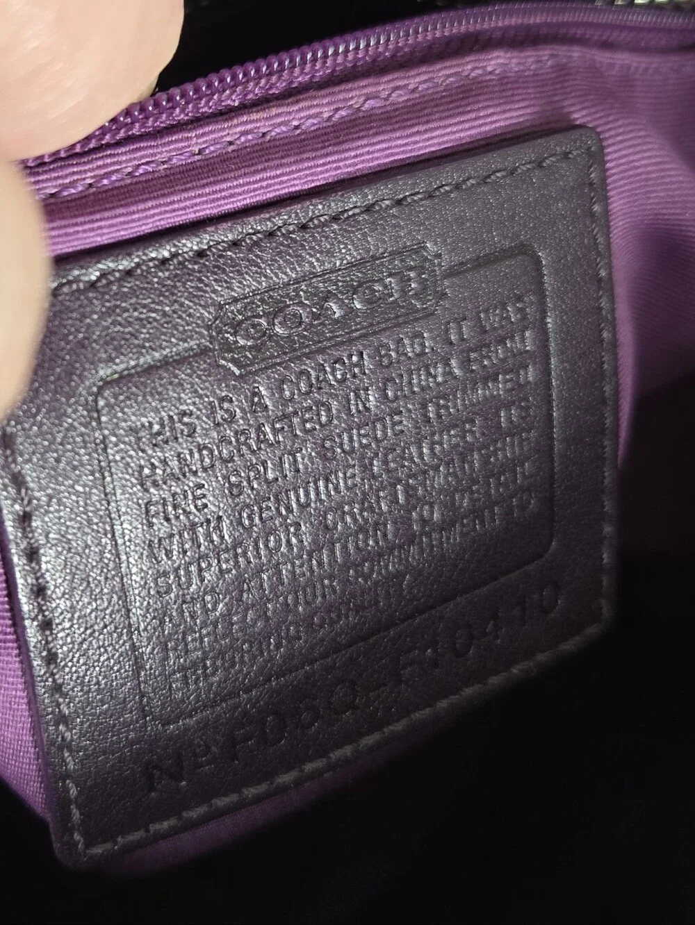 Coach suede tote